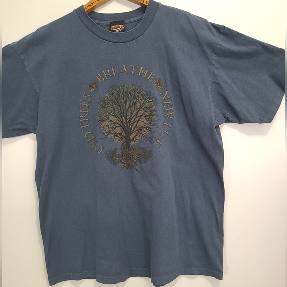 🌳Vintage - 90s Single Stitch - Old Trees Breathe New Life - Size XL - Picture 2 of 9